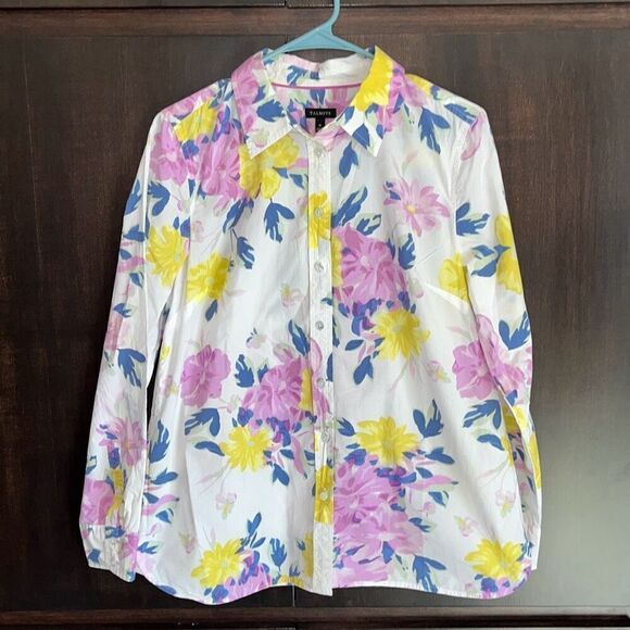 Talbots CLASSIC COTTON SHIRT - FLORAL BOUQUET Medium - Picture 2 of 5